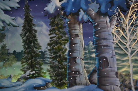 SantaPark Magic Train trees